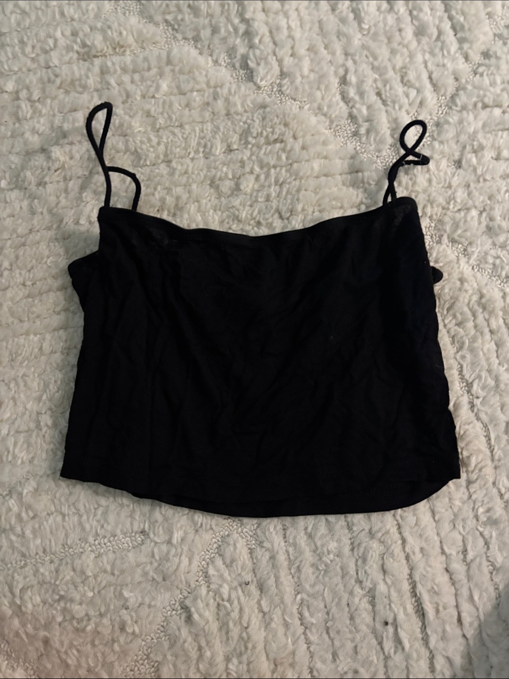 Black Spaghetti Strap Cami Top
